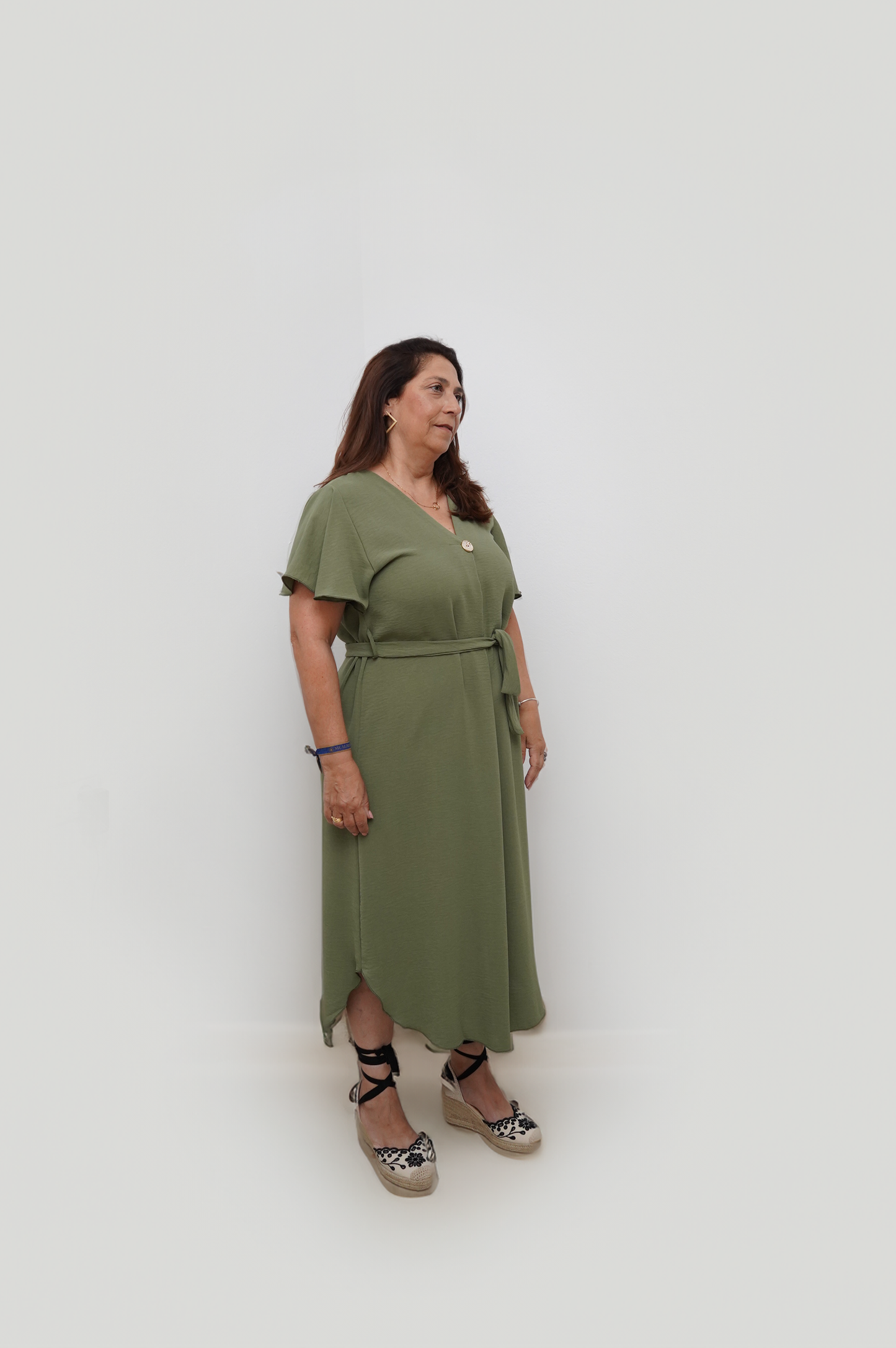 Vestido Botón Dorado