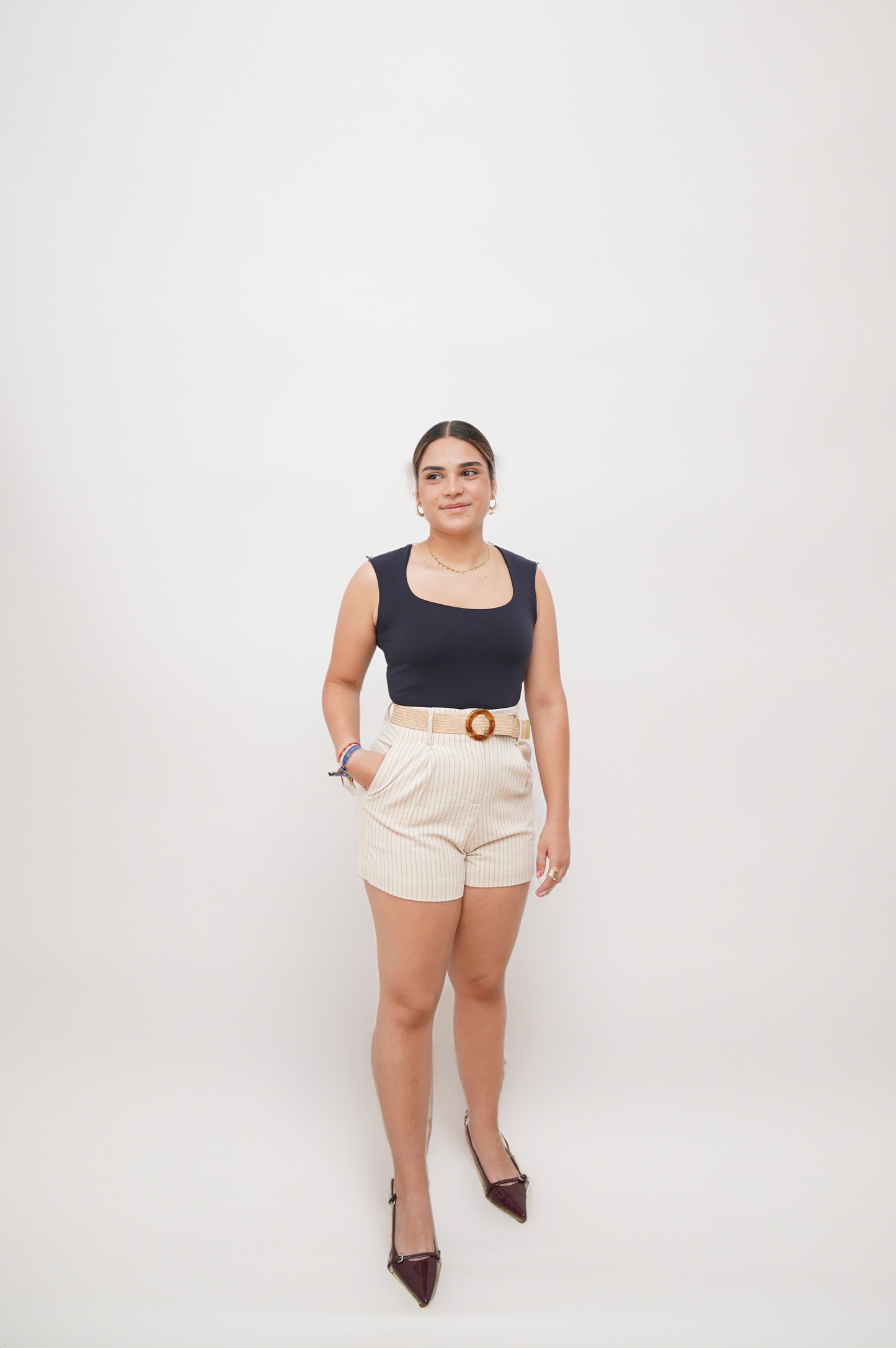 Pantalón Corto Rayas