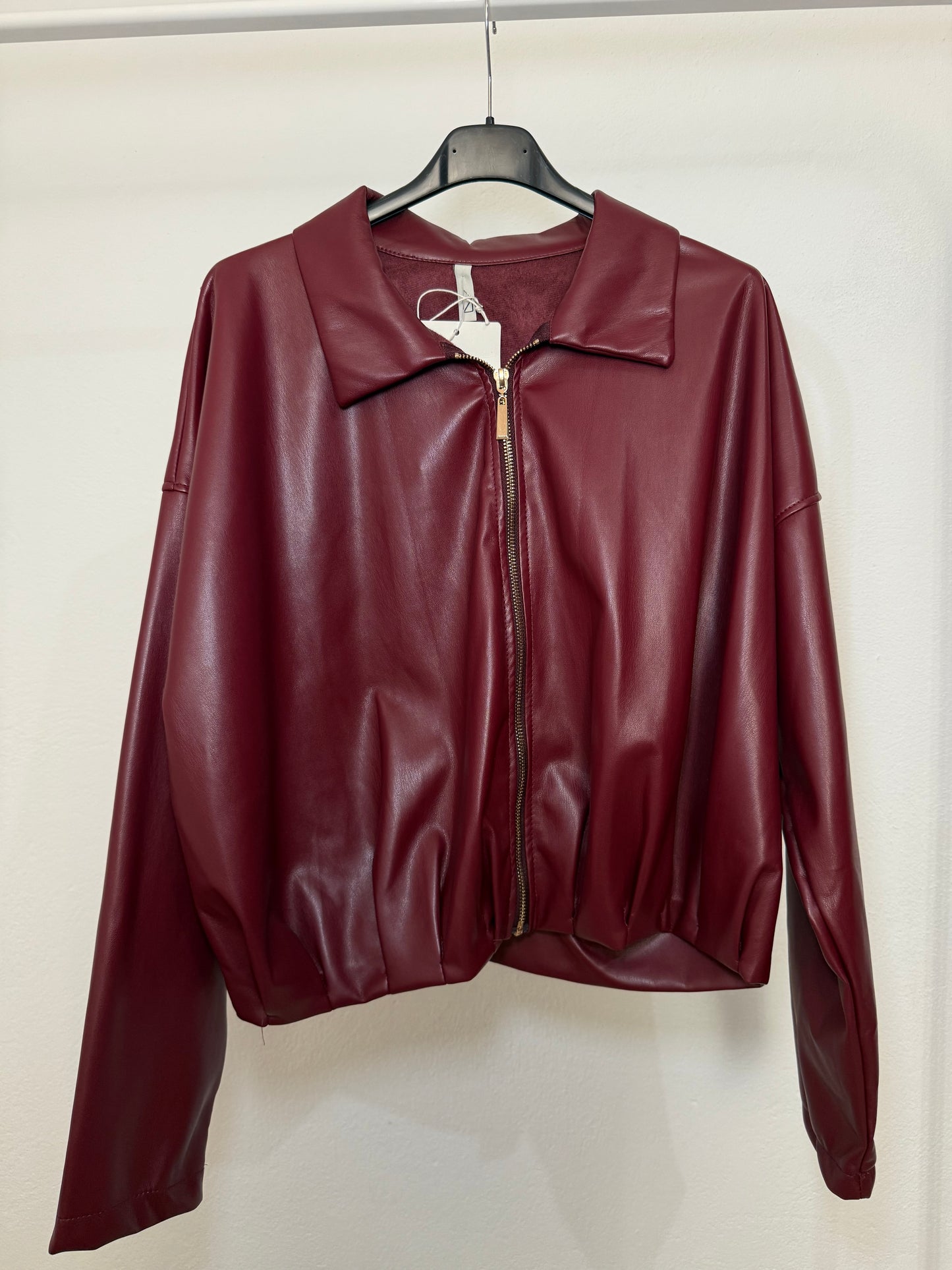 Chaqueta Bomber Efecto Piel