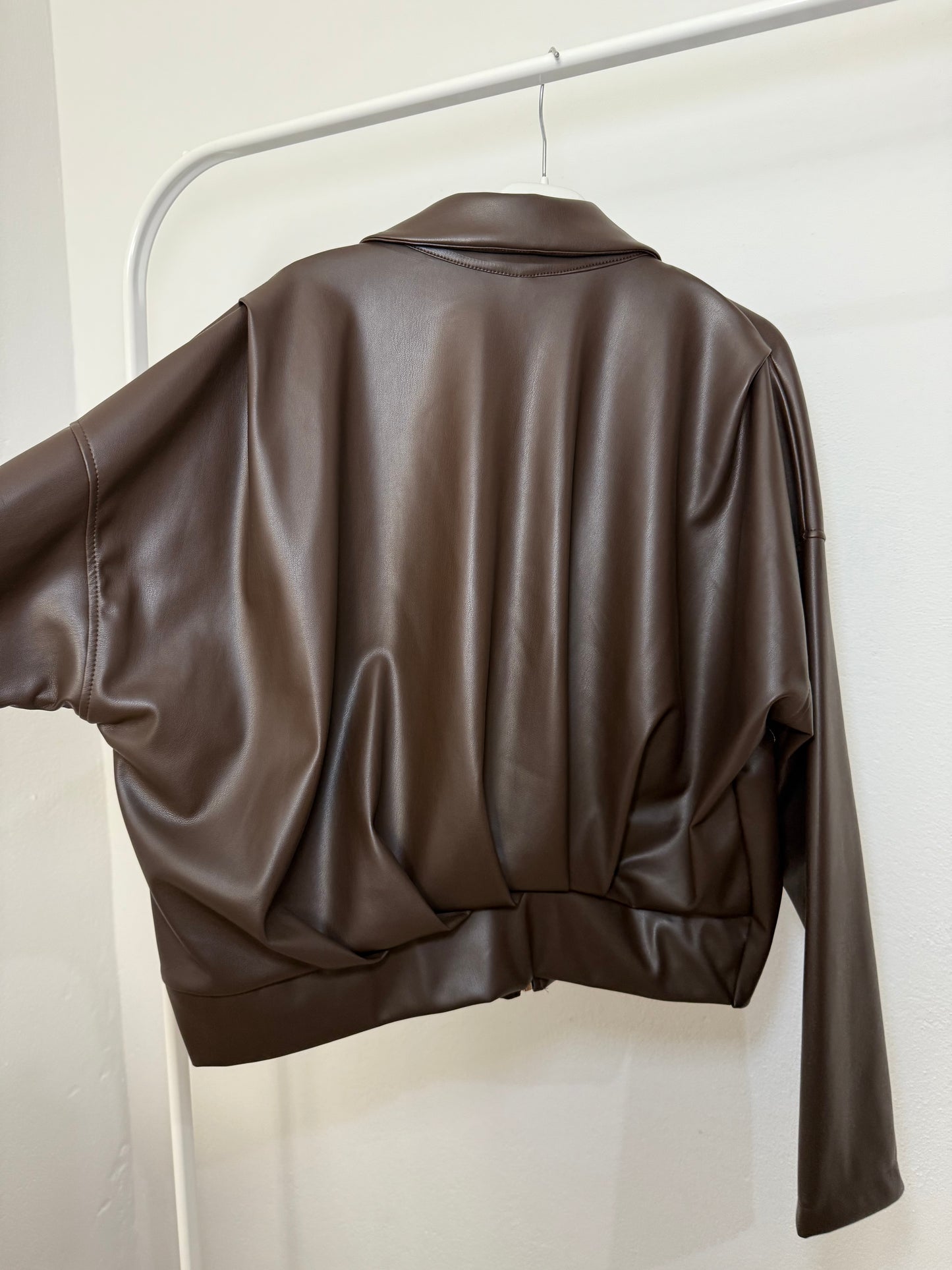 Chaqueta Bomber Efecto Piel