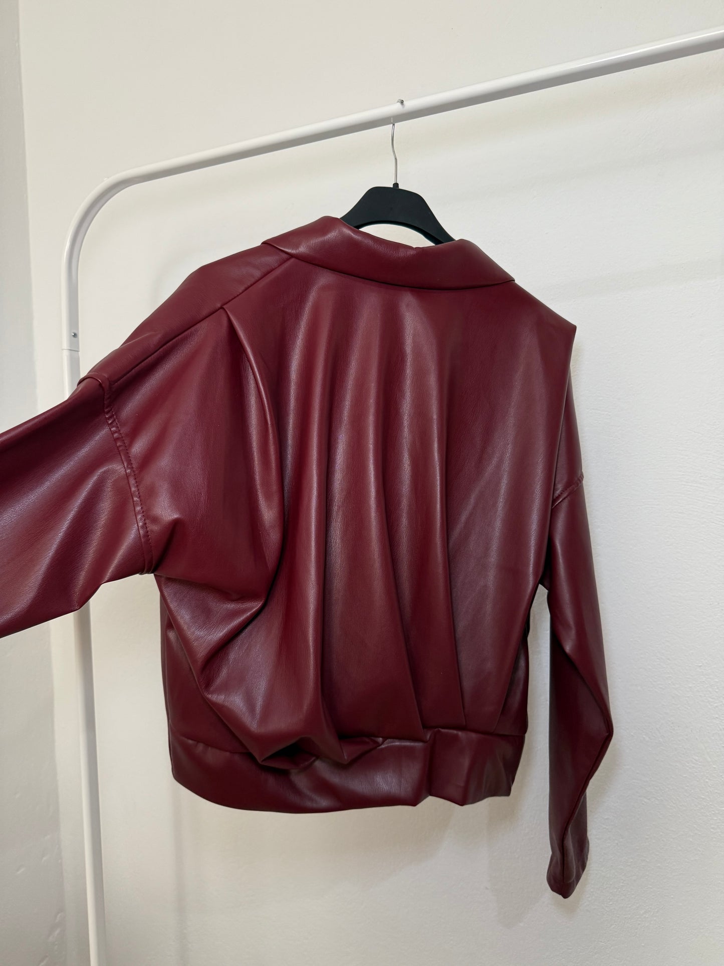 Chaqueta Bomber Efecto Piel