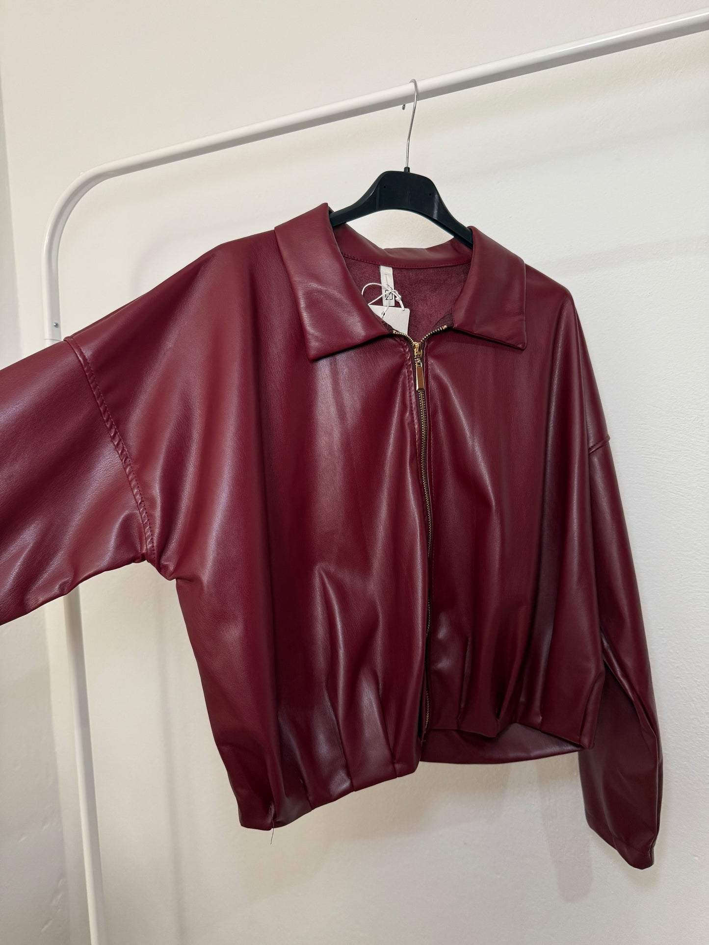 Chaqueta Bomber Efecto Piel