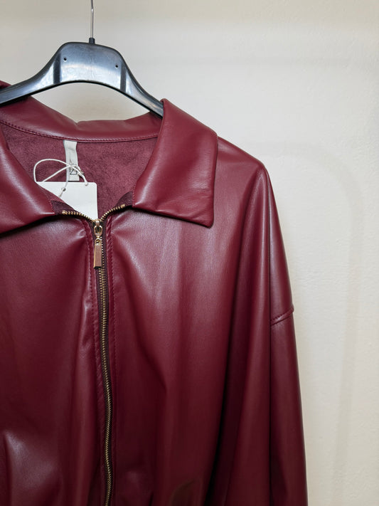 Chaqueta Bomber Efecto Piel