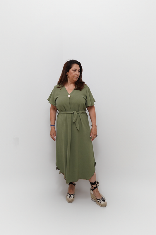 Vestido Botón Dorado