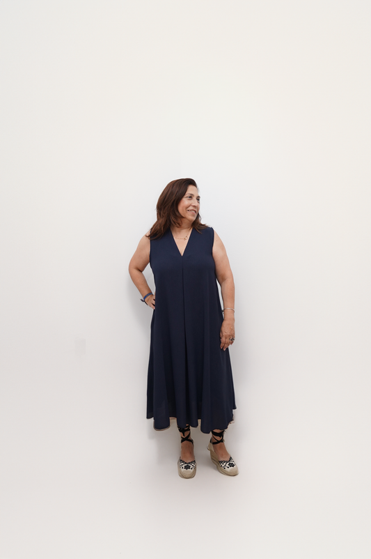 Vestido Escote Pico