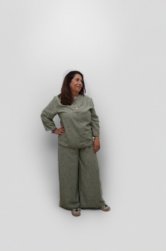 Conjunto Lino Manga Larga
