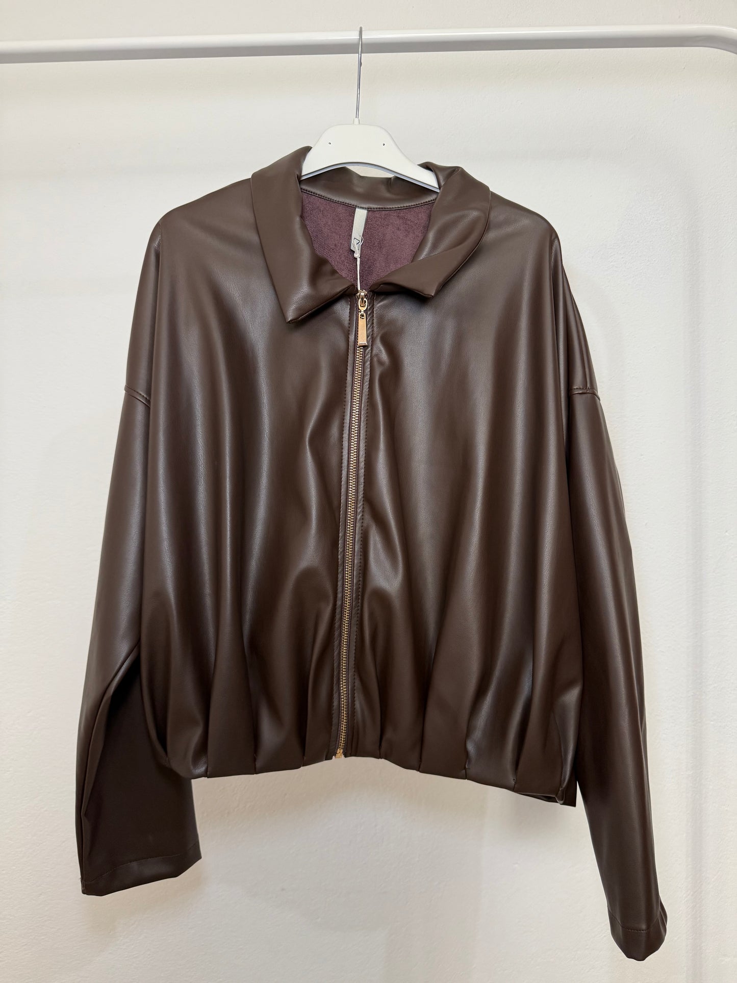 Chaqueta Bomber Efecto Piel