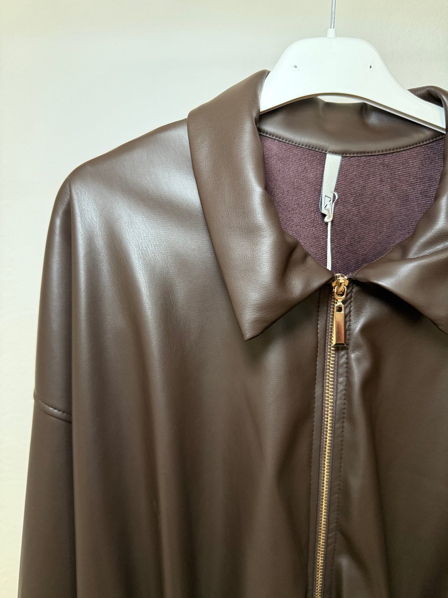 Chaqueta Bomber Efecto Piel